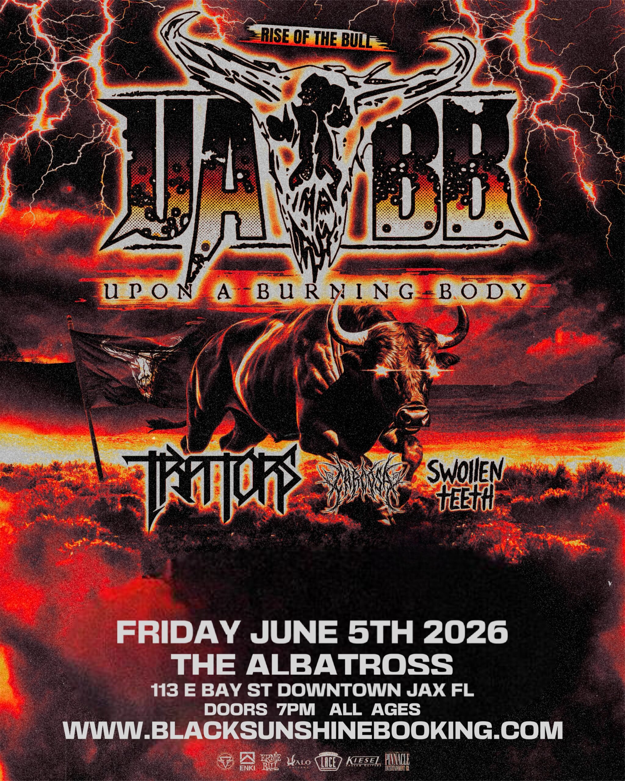 UPON A BURNING BODY, TRAITORS, CARCOSA, SWOLLEN TEETH